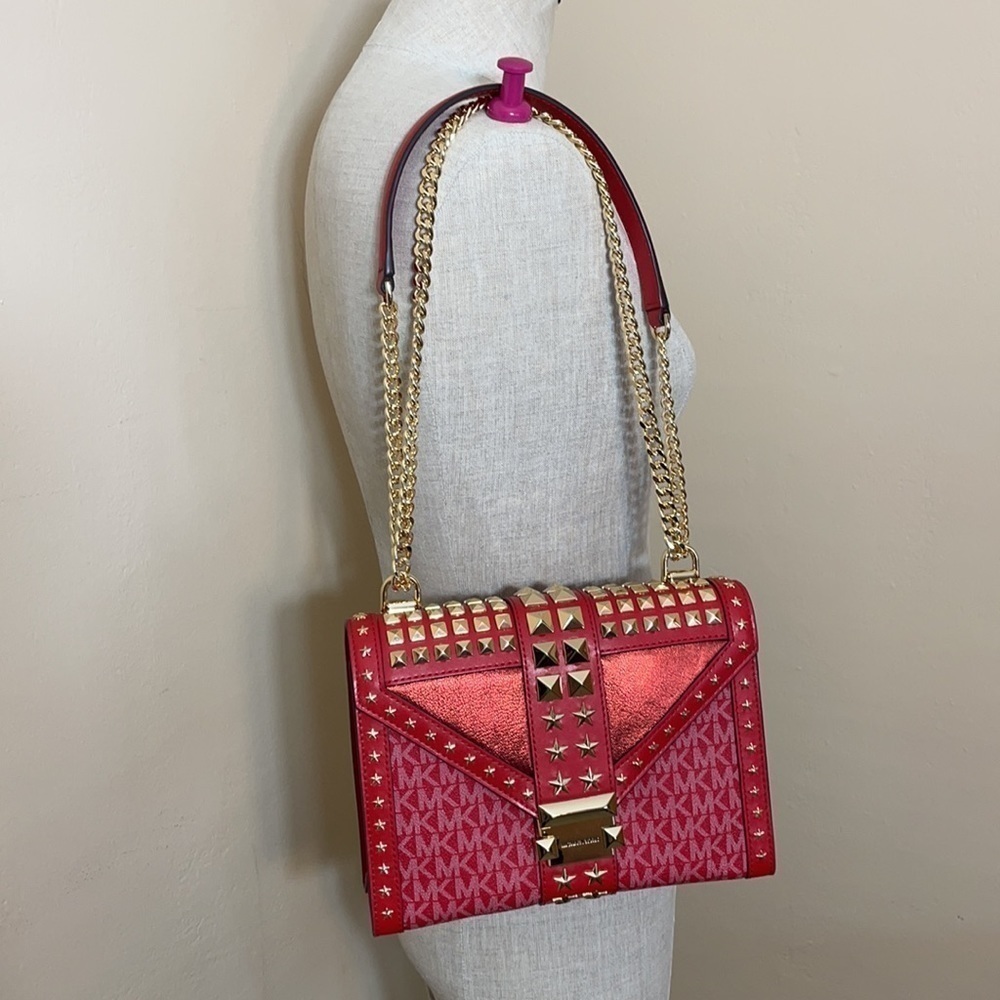 Michael Kors Whitney Star embellished bag red - Picture 10 of 12